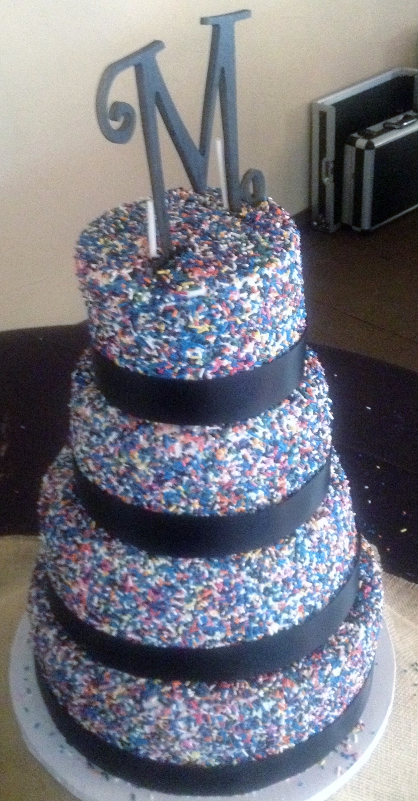 Lemon blueberry cake with St. Germaine vanilla buttercream frosting topped with edible flowers. Log Into My Account